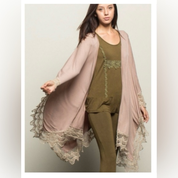 Women’s POL Beige Washed Jersey Shawls NEW - Picture 2 of 6